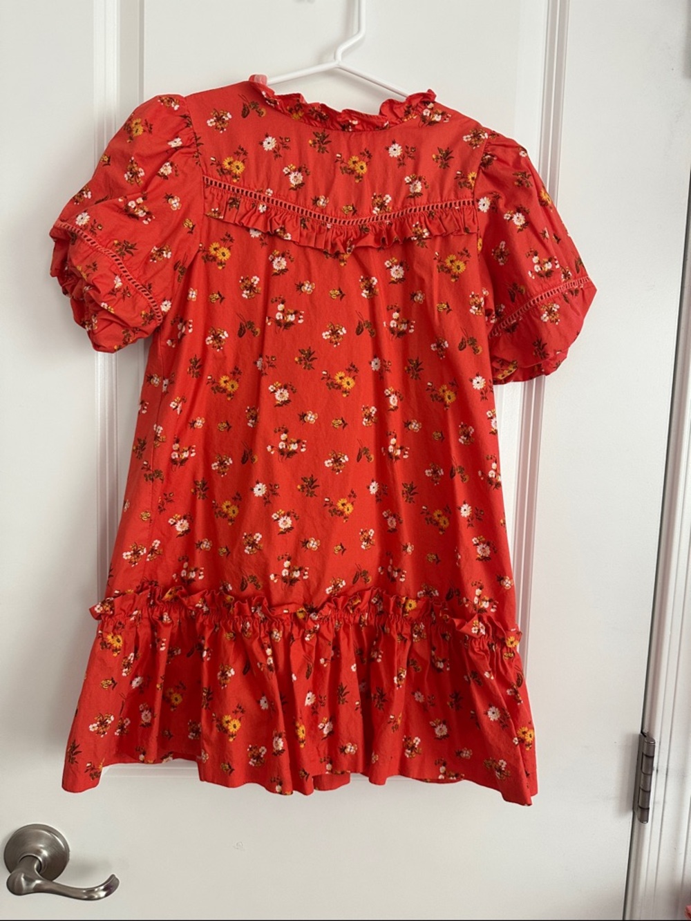 Janie and Jack Red Floral Ruffle-Trim Dress